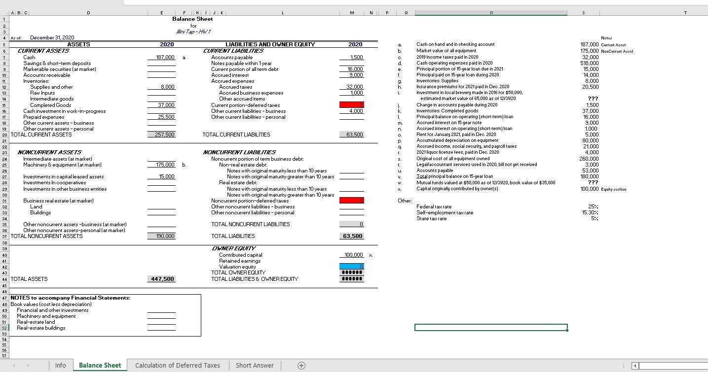  Instructions: (i) Use the Excel template provided with the assignment on