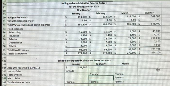  i need help with getting these numbers for these formulas, i