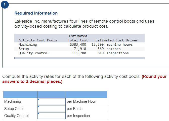  plz answer all will thumbs up ! Required information Lakeside Inc.