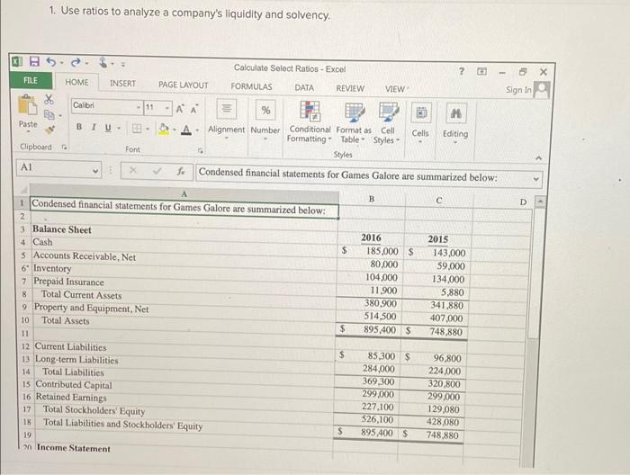 please have it in equation form please enter as a formula 1.