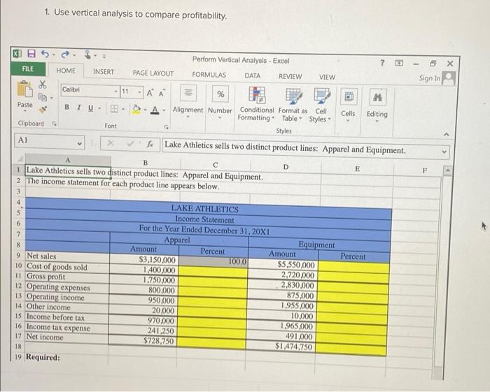 please have it in a formula for each answer 1. Use