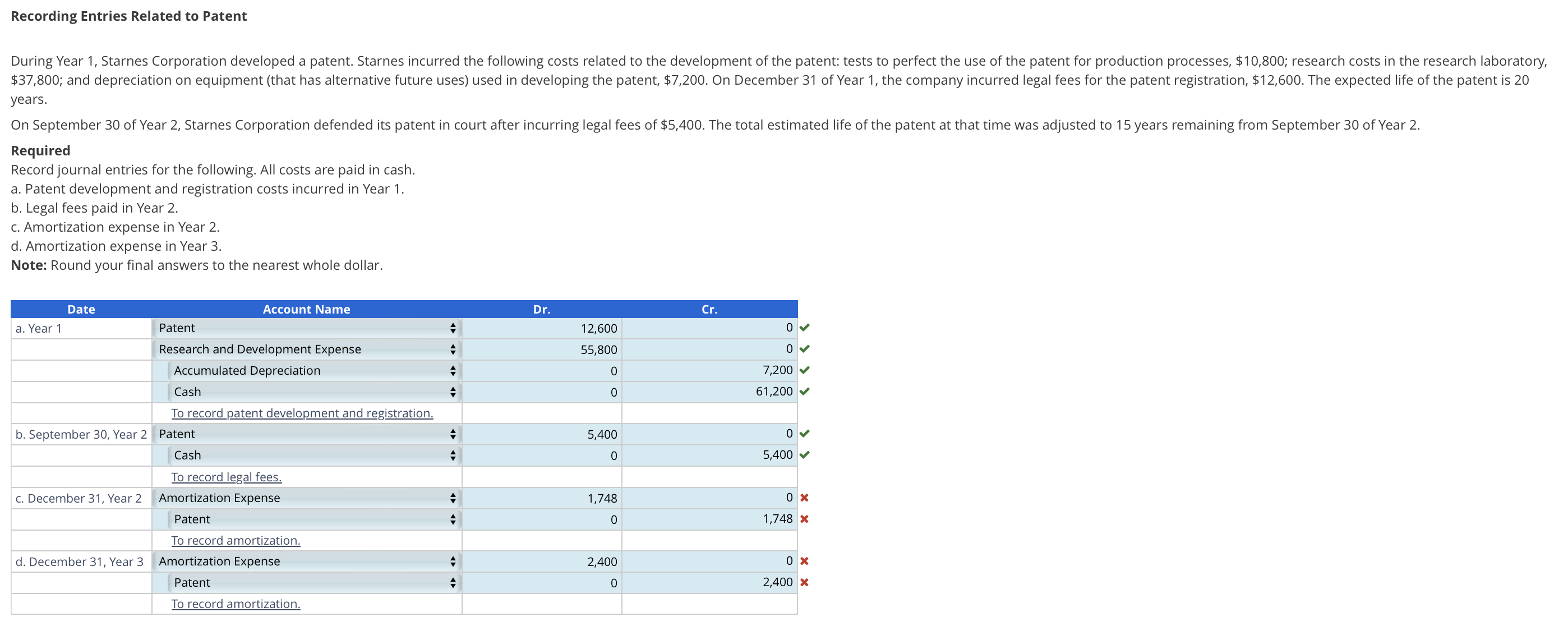  Need help with C and D. Please. Recording Entries Related to