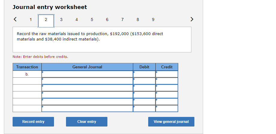transactions occurred in October: a. Raw materials purchased on account, $211,000. b.