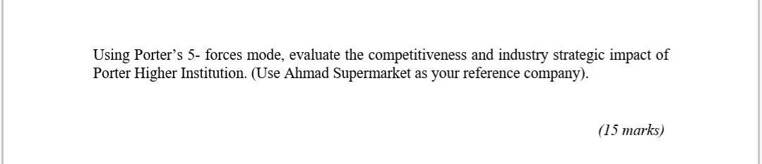 AHMAD SUPERMARKET History of the Business In February 191'8. Ahmad moved to