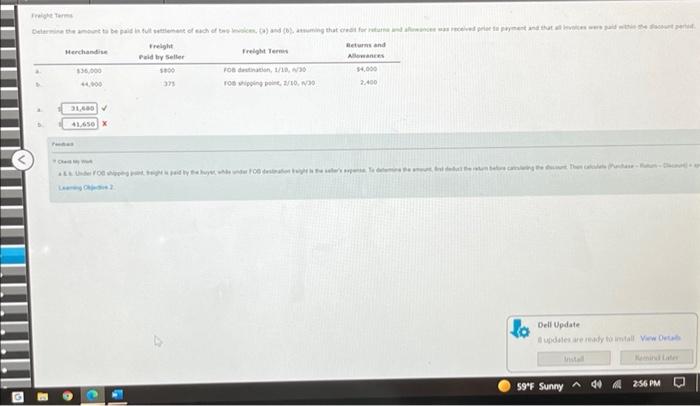 account, 59,050. Refer to the Chart of Accounts for exact warding of