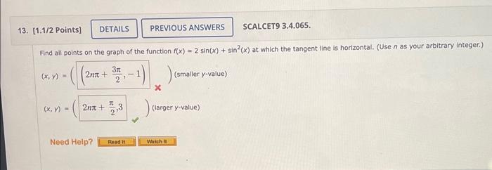 answer both questions for a thumbs up Find all points on the