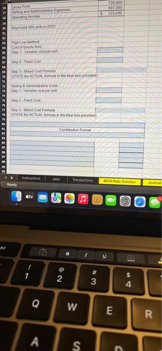 approach compute the companys breakeven point in unit Use the contribution margin
