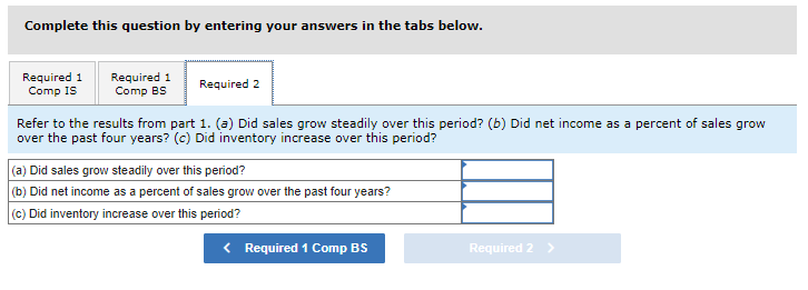 both statements using 2015 as the base year. 2. Refer to the