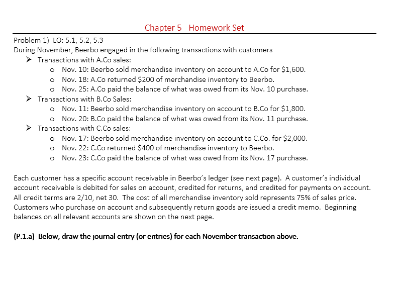  Please update the accounts in part b, will upvote. Chapter 5