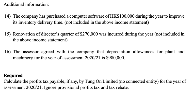 business in Hong Kong and earns all of its income there. The