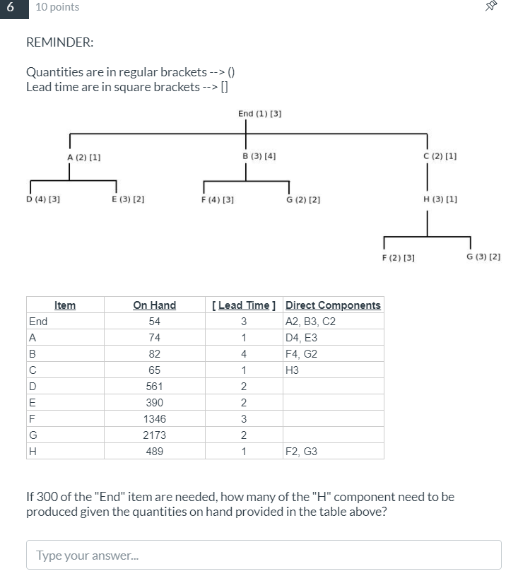  n 10 points 59' REMINDER: Quantities are in regular brackets "a