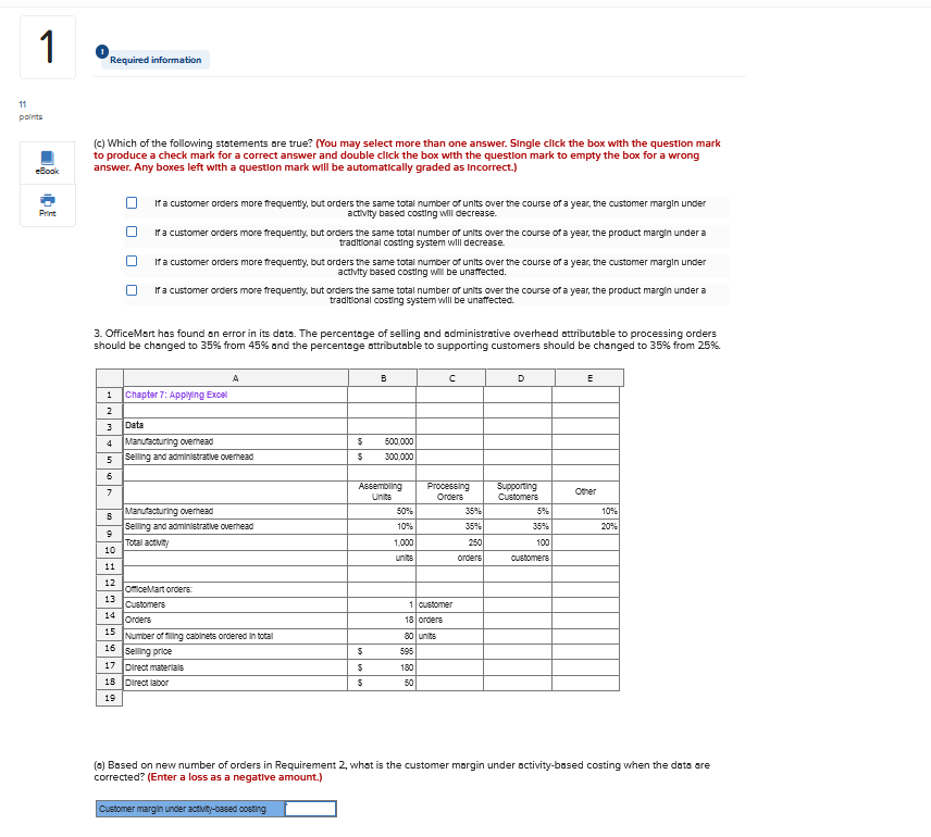 ANSWER ALL PARTS OF A MULTI PART QUESTION. PLEASE ANSWER ALL PARTS