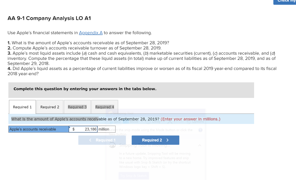  Li Use Apple's financial statements in Appendix A to answer the