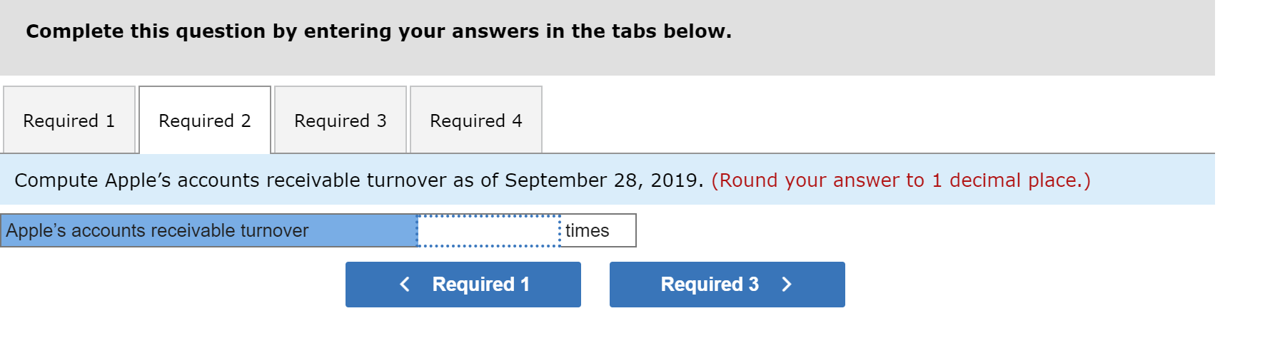 following. 1. What is the amount of Apple's accounts receivable as of
