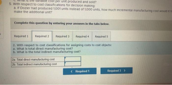 during its first month of operations: it reported the following costs and