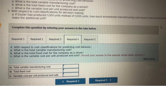 preparing financial statements: a. What is the total product cost? b. What