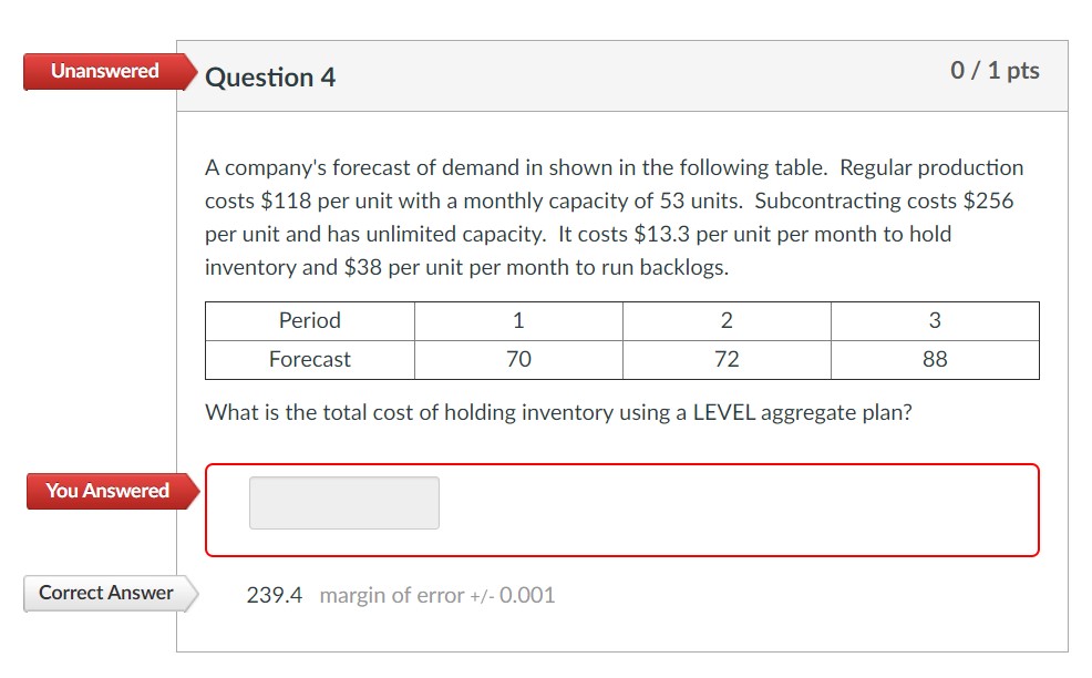 Answer is 239.4 need Explanation how can we get this answer .