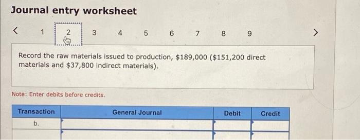 in October: a. Raw materials purchased on account, $209,000. b. Raw materials
