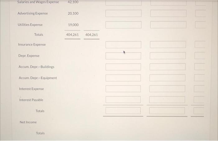 end of 2022 are as follows, Prepare a complete worksheet. Insurance Expense