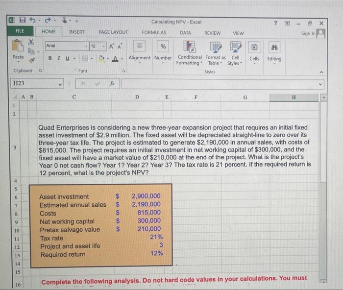help me fill out all the boxes with the correct formulas using