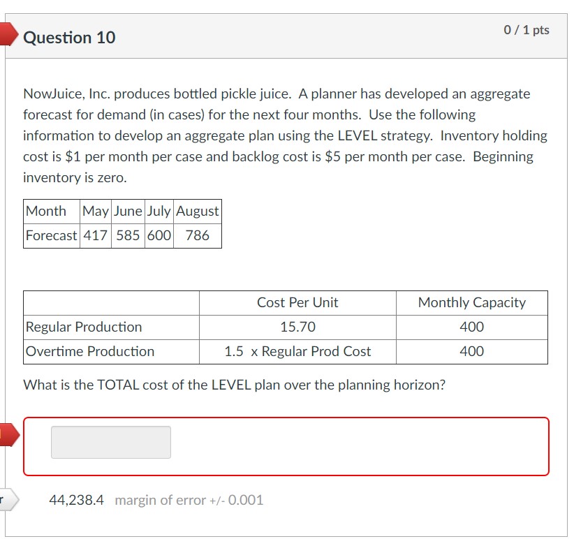 Correct answer is 44238.4 please explain how we can get it
