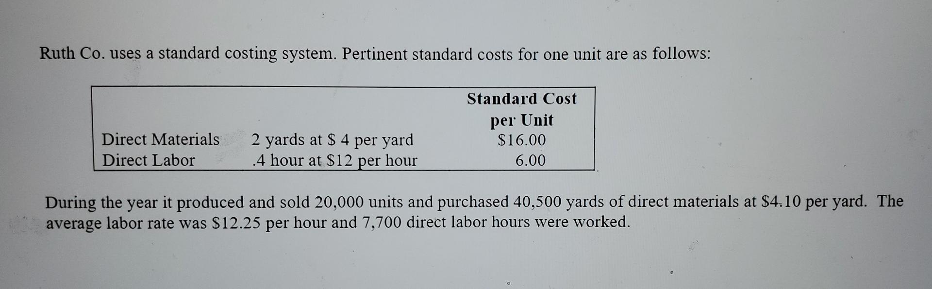 Please compute the (1)direct materials price variance, (2)direct materials quantity variance,