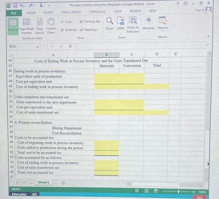 The Controlier has asked you prepare a cost reconciliation report and provide