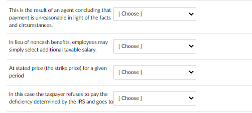  Options are: AMT Subchapter K Cafeteria Plan Free Transferability LLC Small