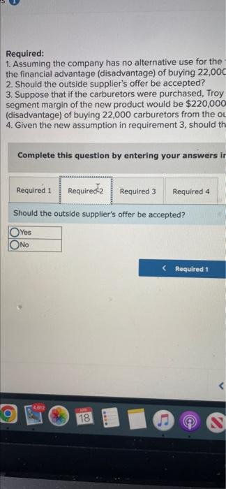 The company has always produced all of the necessary parts for its