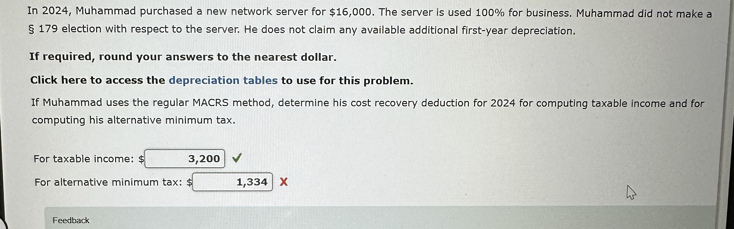  *****please answer exactly this question, give me alternative minimum tax answer,