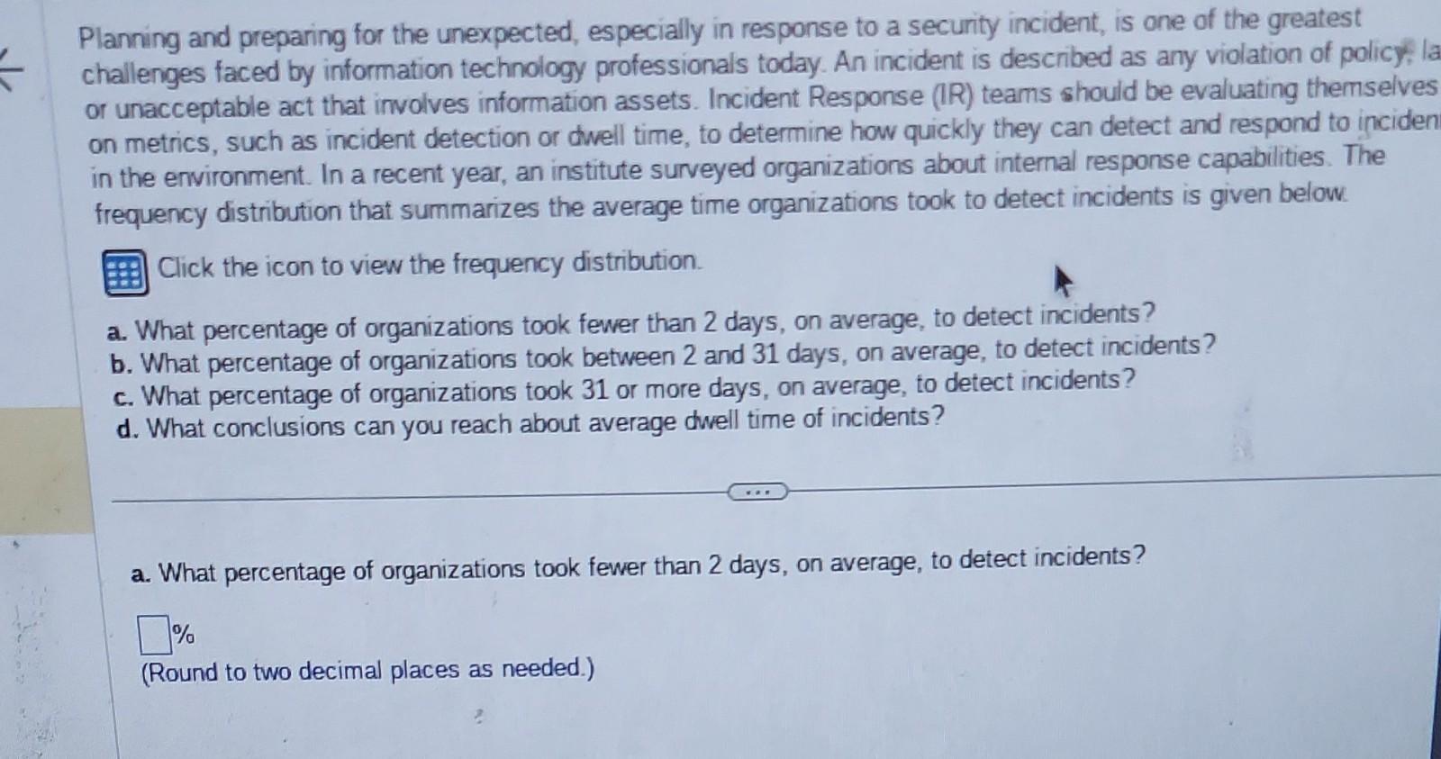 Planning and preparing for the unexpected, especially in response to a