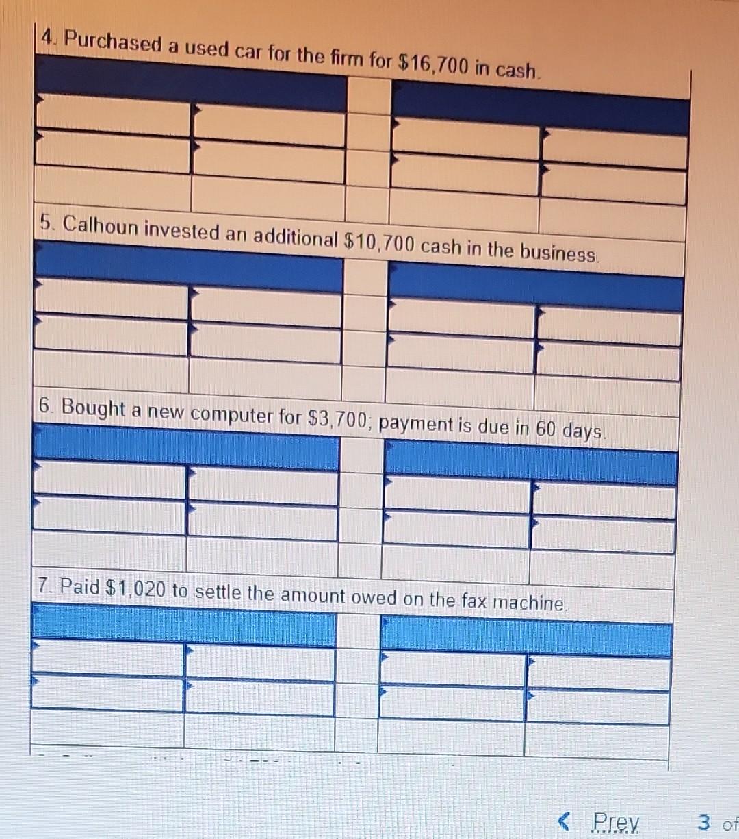 established by Ronald Calhoun. Post the following transactions into the appropriate T