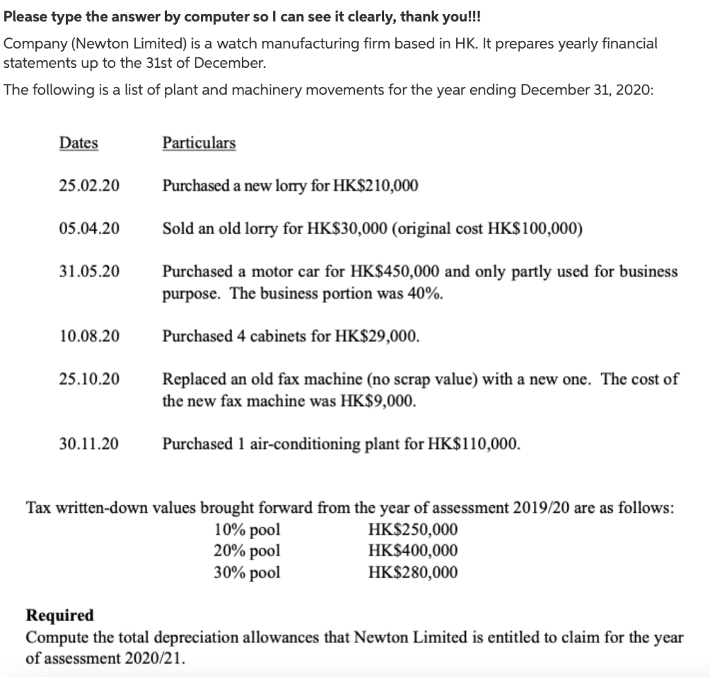  Information maybe needed: Please type the answer by computer so I