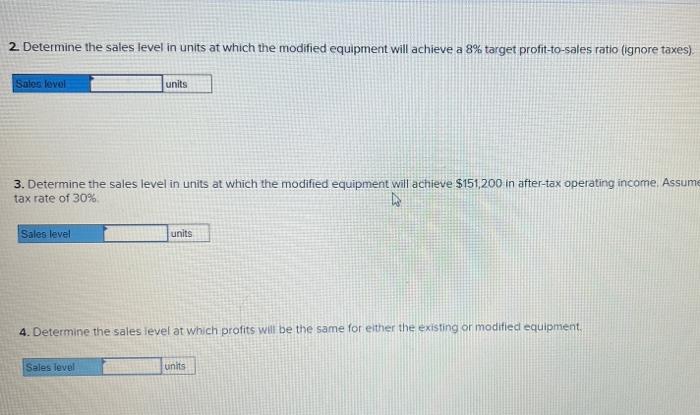 manufacturing equipment. The modifications will result in less wastage of materials, which