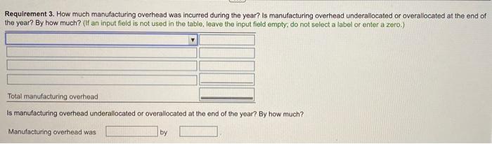or overallocated at the end of the year? By how much? 4.