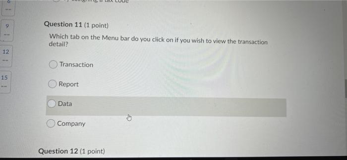 use a QuickBooks class to: 1 12 name an account 4 15
