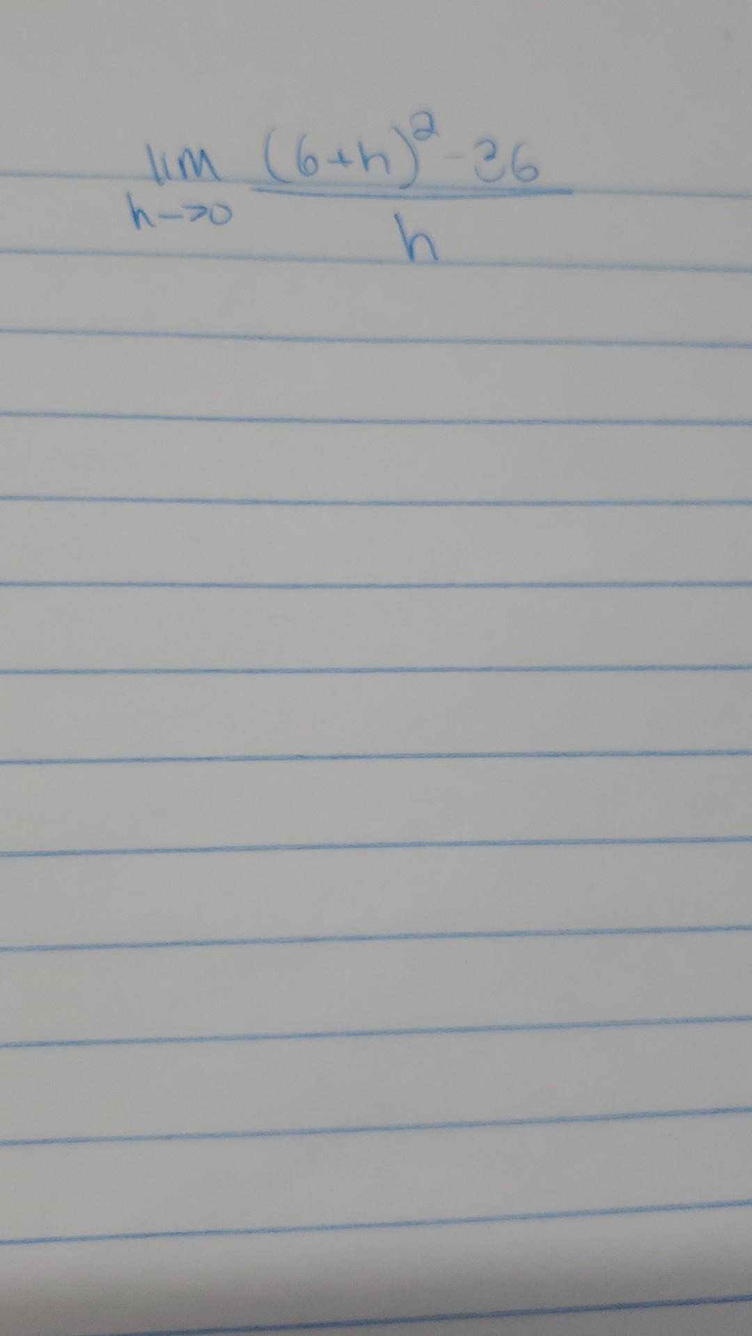  derartive function f(x)=? a=? thanks! limh0h(6+h)236