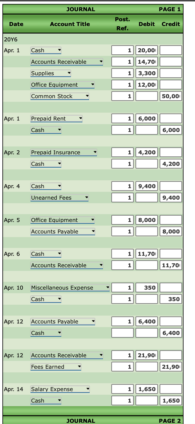 As of April 1, 20Y6, Jeff decided to move to rented quarters