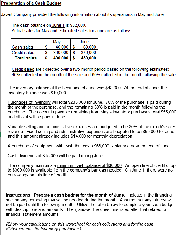 **PLEASE SHOW WORKING NOTES (CALCULATIONS) to compare my notes. Thank you!! Preparation