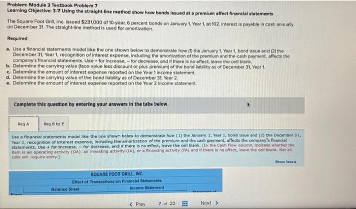7. Problem: Module 3 Textbook Problem 7 Learning Objective: 3-7 Using the