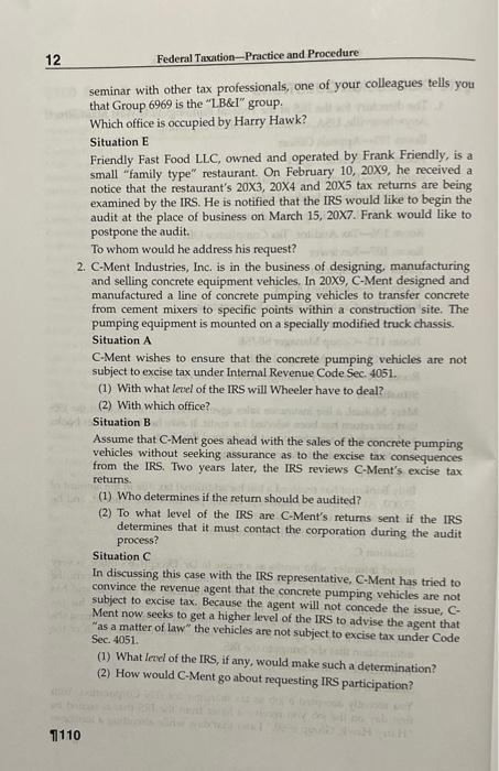 F) answers, please. DISCUSSION QUESTIONS 1. The directory for the IRS at