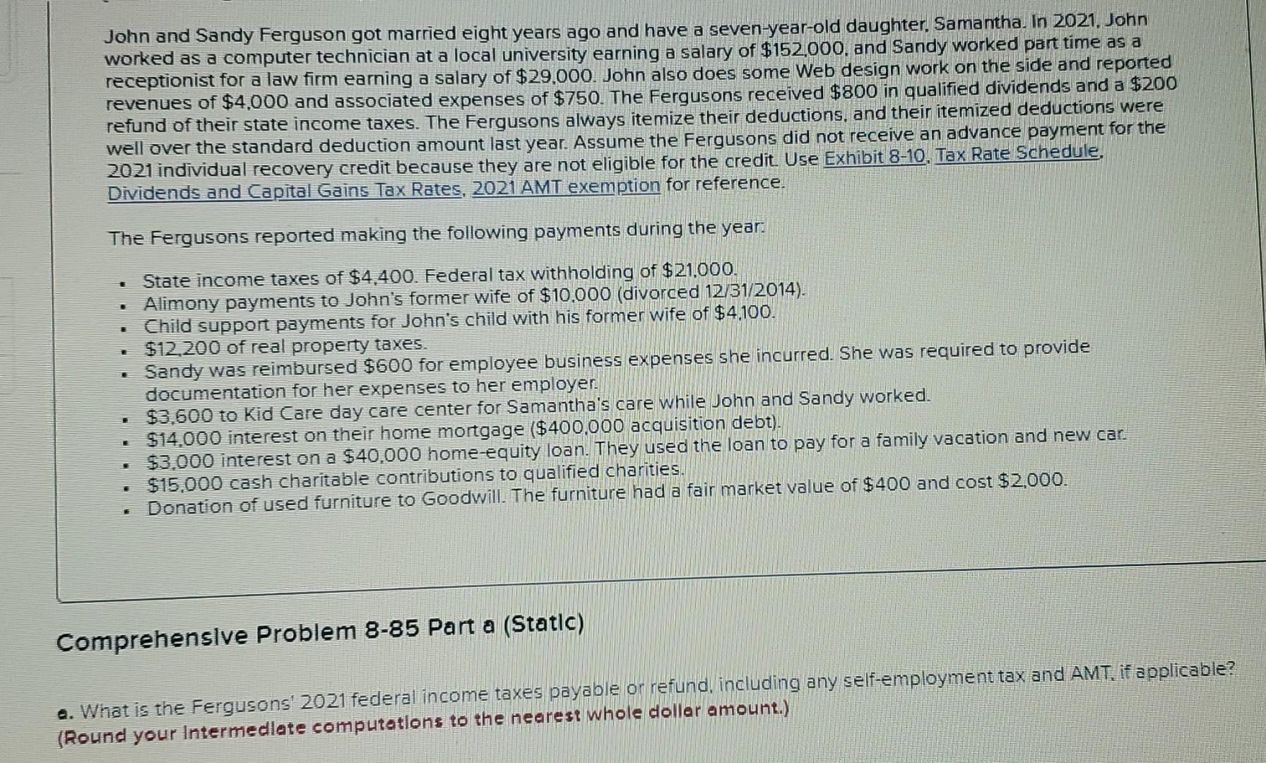 tax and AMT, If applicable? (Round your Intermedlate computatlons to the nearest