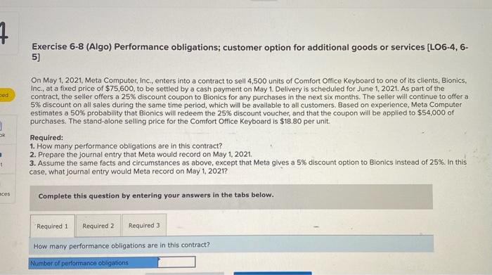 PLEASE TYPE THE ANSWERS CLEARLY! thank you so much! Ched 3 Exercise