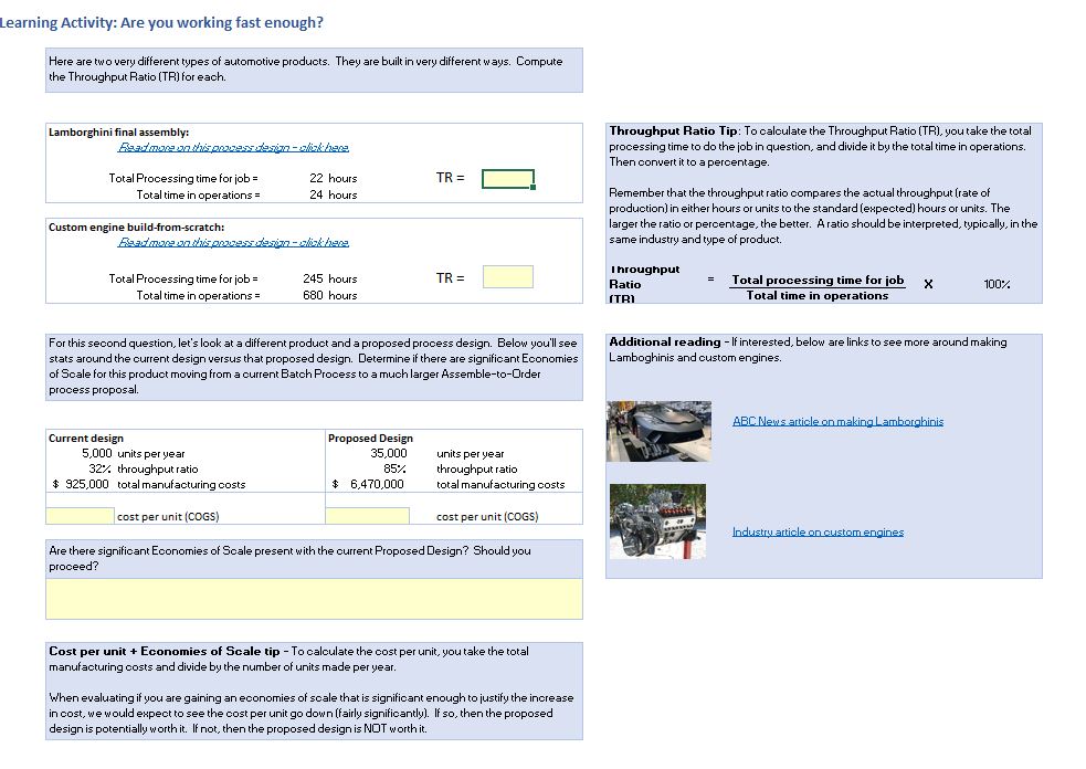  Learning Activity: Are you working {a at enough? : Here are