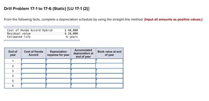 helppp Drill Problem 17-1 to 17-6 (Static) (LU 17-1 (2)] From the