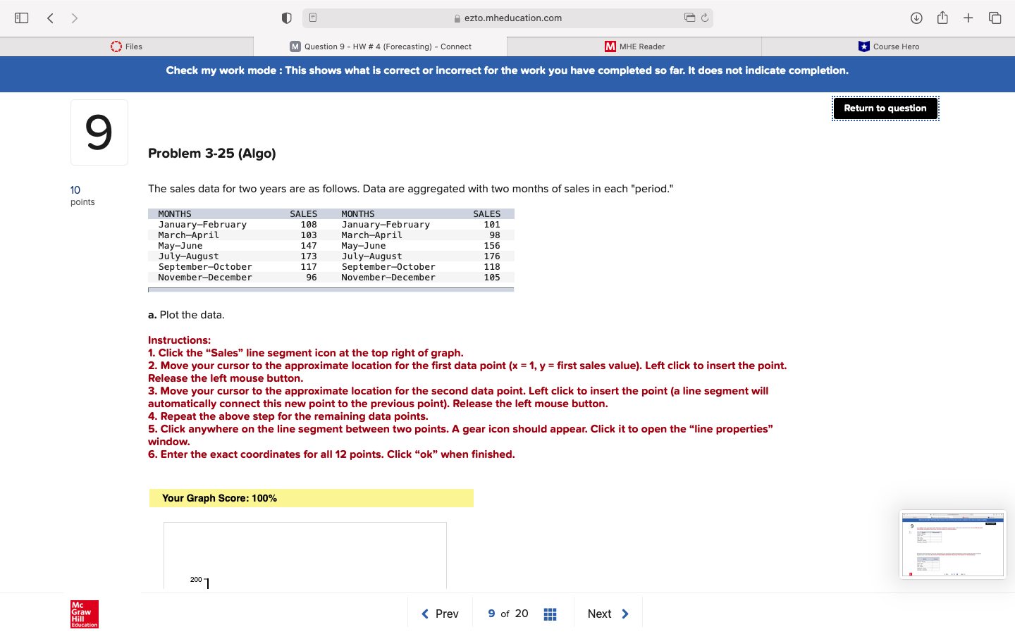 DATA: ezto.mheducation.com Files M Question 9 - HW # 4 (Forecasting) -