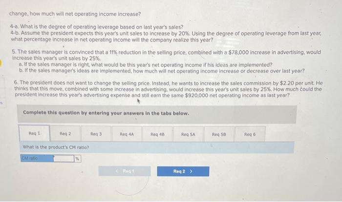 Ratio: Degree of Operating Leverage [LO51, LO5-3, LO5-4, LO5-5, LO5-8] Feather Friends,