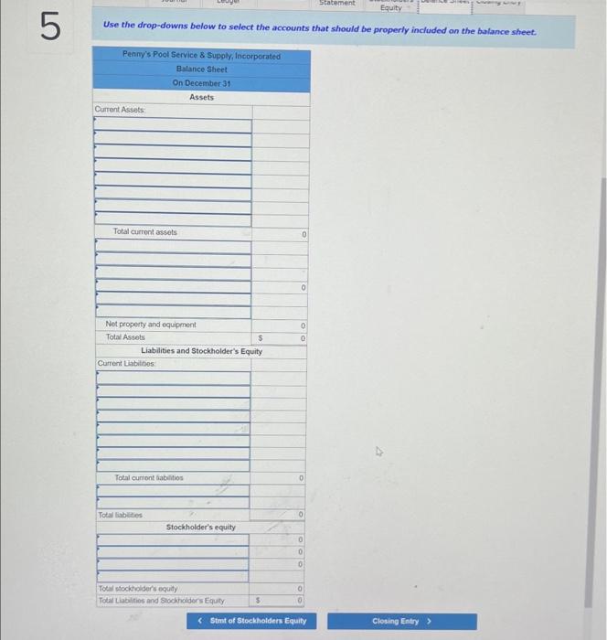 ended on December 31. Transactions during the year have been journalized and