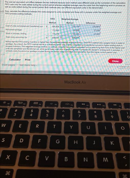 data) Click the icon to view the weighted averigu data) Read the