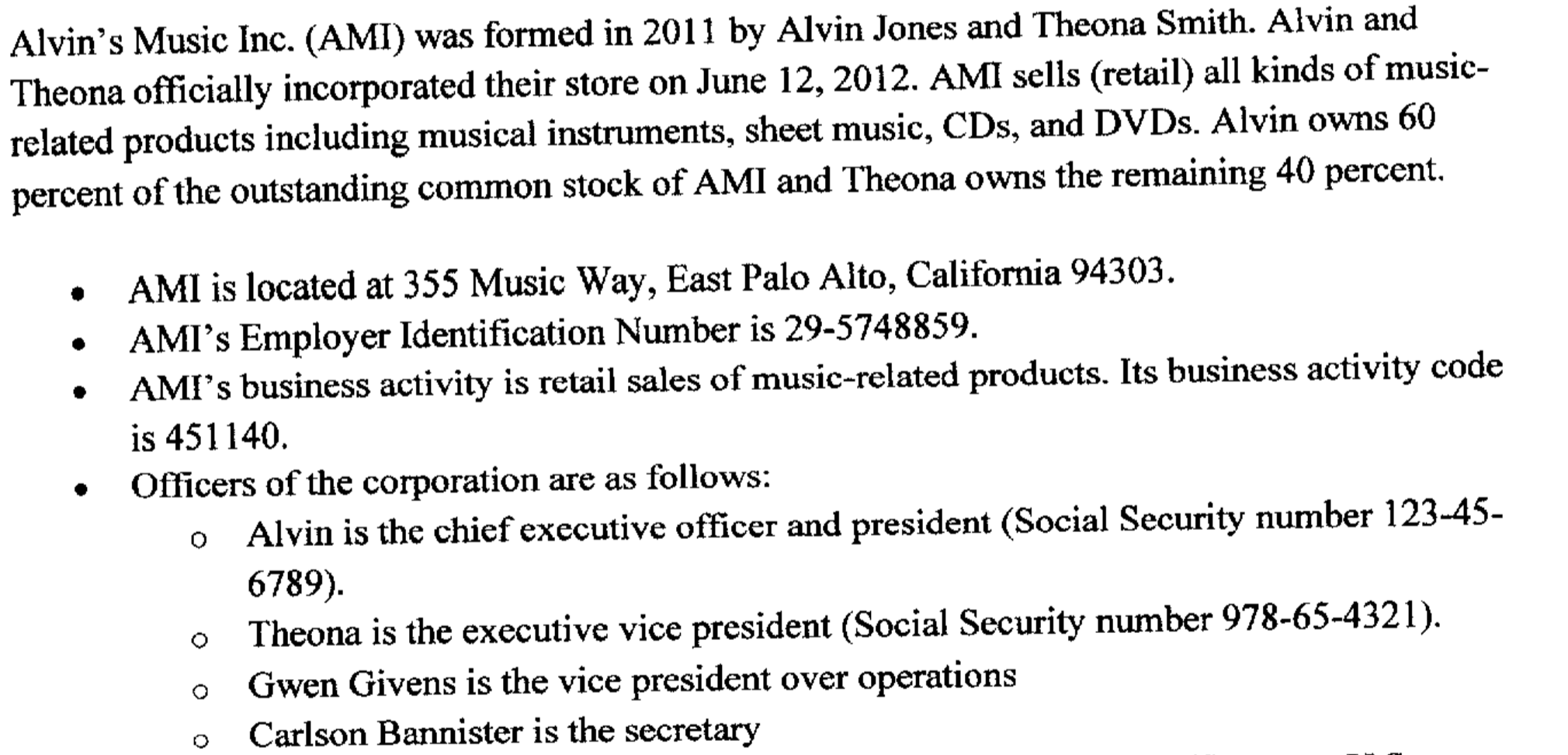 Complete AMI 2021 Form 1120, Schedule D & Schedule G. Include tax